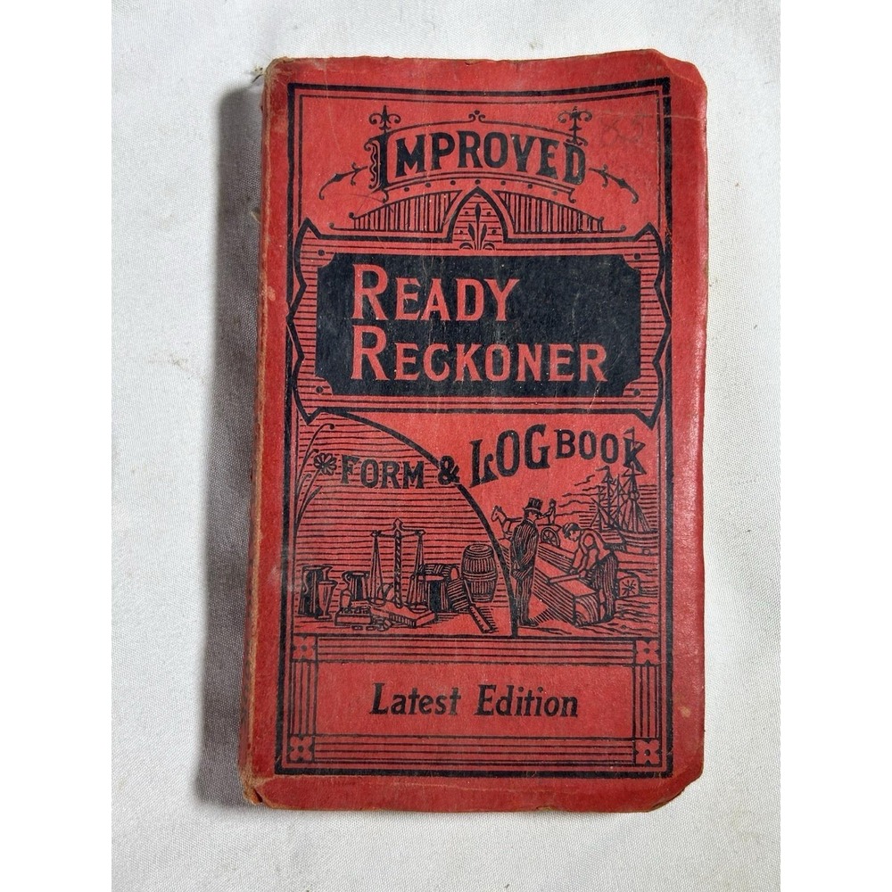 Vintage Improved Ready Reckoner Form Log Book Lastest Edition Red Collectible